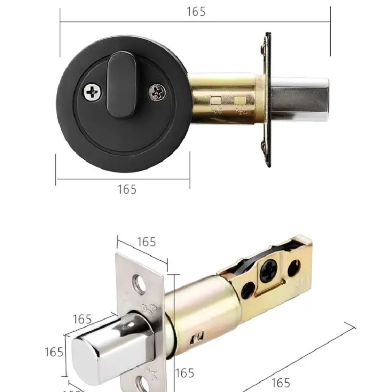 Invisible Door Lock With Key Indoor Bedroom Household Door Bolt Round Lock Wooden/Iron Universal Anti-theft Safety Locks door lock