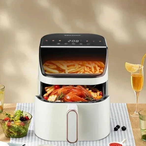 Deep Fryer Visual Air Fryer Electromechanical Oven Integrated Multifunctional Automatic Intelligence Delicious Grilled Chicken 12l electric air fryer deep fryers oil free oven toaster visual lcd touch screen convection oven chicken air fryer