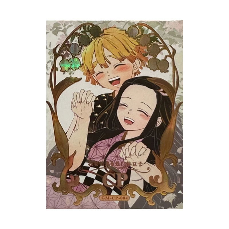 Anime Demon Slayer CP Series Collectible Cards Kamado Tanjirou Agatsuma Zenitsu Kochou Shinobu Birthday Gifts Children's Toys