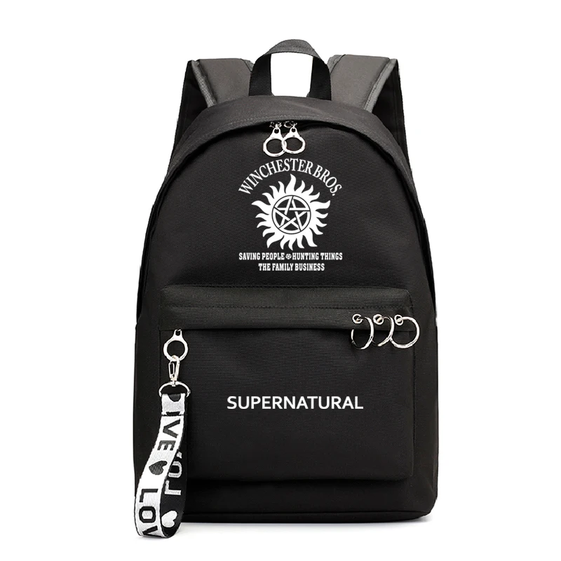 

Supernatural Backpack boys Girls Mochila Travel Bagpack Rucksack students back to School Bags for Teenage Black Pink Knapsack