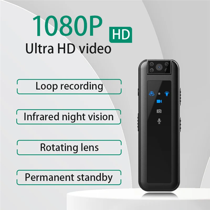 적외선 나이트 비전 미니 녹음기 카메라, HD1080P, 웨어러블 카메라, 자동차 DVR, 가정용 애완 동물 카메라, 야외 바디 카메라