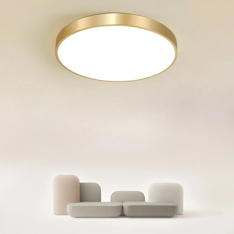 

Modern LED Decorate Ceiling Light Lamp Simple Golden Round for Bedroom Corridor Cloakroom Aisle Balcony Study Lighting Fixtures