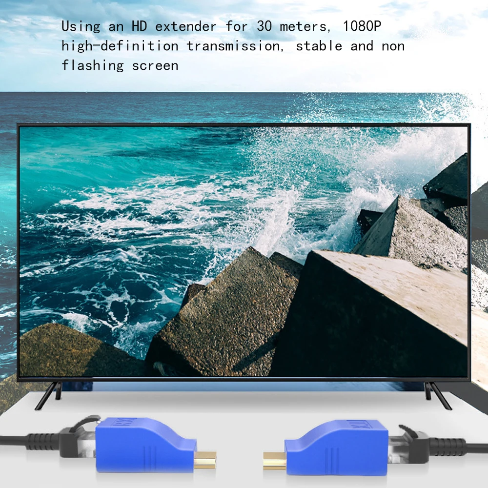 HDMI ȣȯ ͽٴ RJ45 Ʈ LAN Ʈũ Ȯ, CAT5e / 6 UTP LAN ̴ ̺ ִ 30m, hdtv, 2 