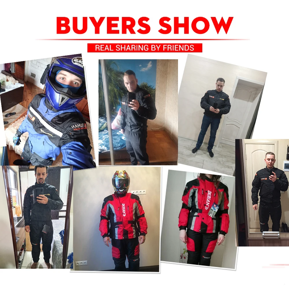 DUHAN Motorcycle Jacket Pants Suit Waterproof Racing Jacket Protective Motocross Lining Four Seasons Motorcycle Men S-3XL