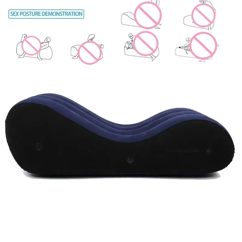 Inflatable Sex Sofa PVC Yoga Chair Deeper Position Chaise Wedge Cushion Adult Exercise Bed Skills Erotic Adult Furniture﻿