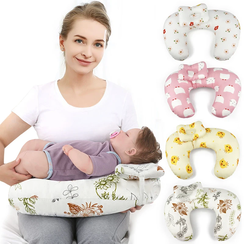 Nursing Pillow U-Shaped - Multifunctional with Removable, Machine Washable Cover - Waist & Neck Support for Breastfeeding