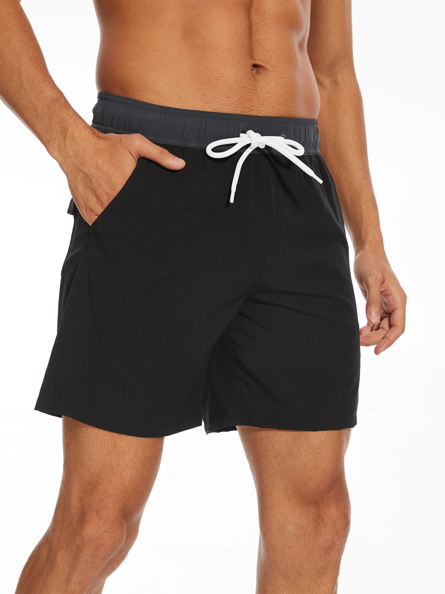 2024 Summer New Men's Shorts Fashion Vacation Beach Pants Men's Large Square Milk Silk Inner Lining 4