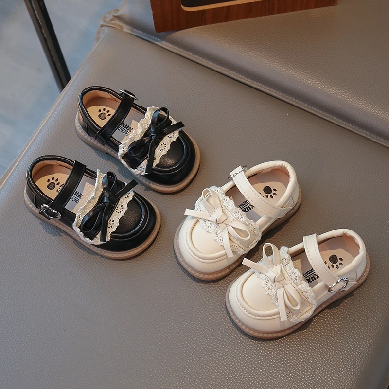 Girls Leather Shoes Korean Style Soft Bottom Anti Slip