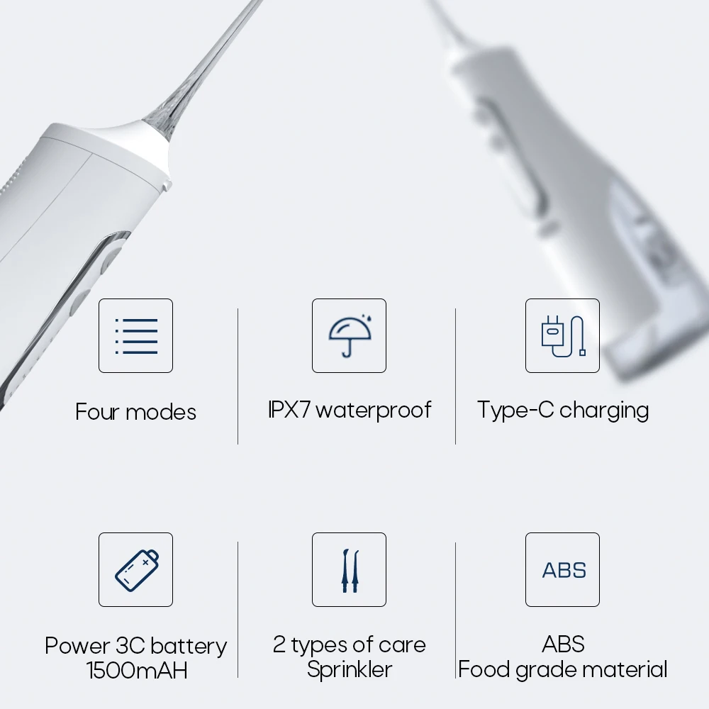 4 modos denxy irrigador oral usb recarregável