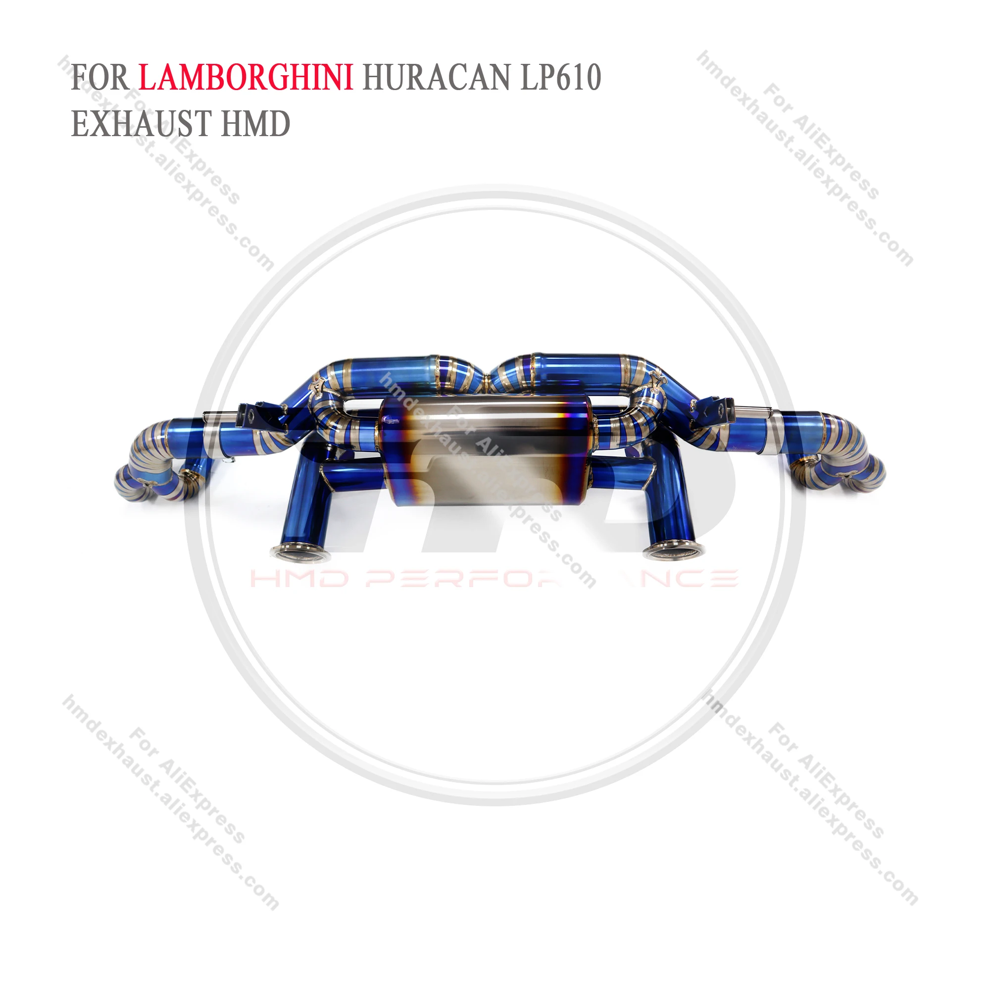 24 hours shipping HMD Titanium Alloy Exhaust catback is Suitable For Lamborghini Huracan LP580-LP610 Muffler With Valve For Cars
