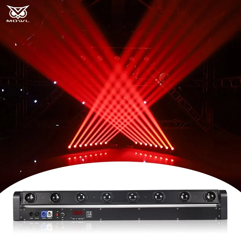 

MOWL 8 Eyes RGB DMX Scanning Beam Bar LED Moving Head Beam Light for Dj Nightclub Disco Club