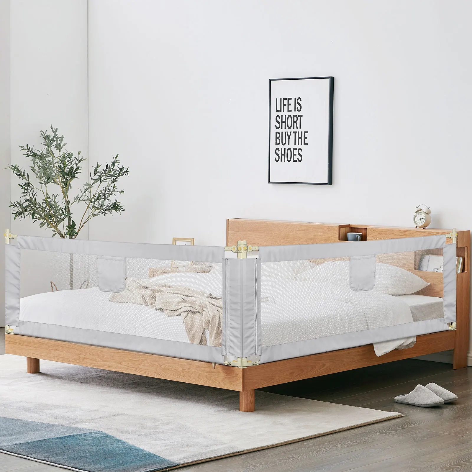70-to-cm height-adjustable drop Protection bed barrier for child air Net Stable and easy to mount cm / 180 cm / 200 cm