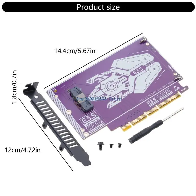 128Gbps 대역폭과 간단한 설정 프로세스를 갖춘 PCIe 5.0 E3.S NVMe SSD 확장 카드