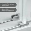 Shower Door, 56-60 in. Wide,Clear Tempered Glass and Seal with Handle and Stainless Steel Hardware,Frameless Sliding Shower Door 5