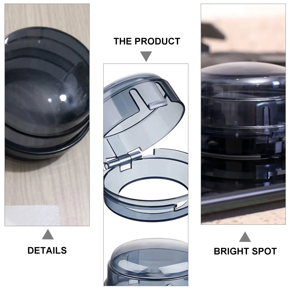 Stove Knob Gas Covers Cover Child Safety Proof The Gas Guard Lock Clear Lid Baby Cooker Kitchen Door Guards Case Range images - 6