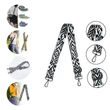 

Polyester 3Pcs Fashion Hippie Geometric Embroidered Shoulder Strap Mixed Color Handle Bag Strap Removable Hook for Outdoor
