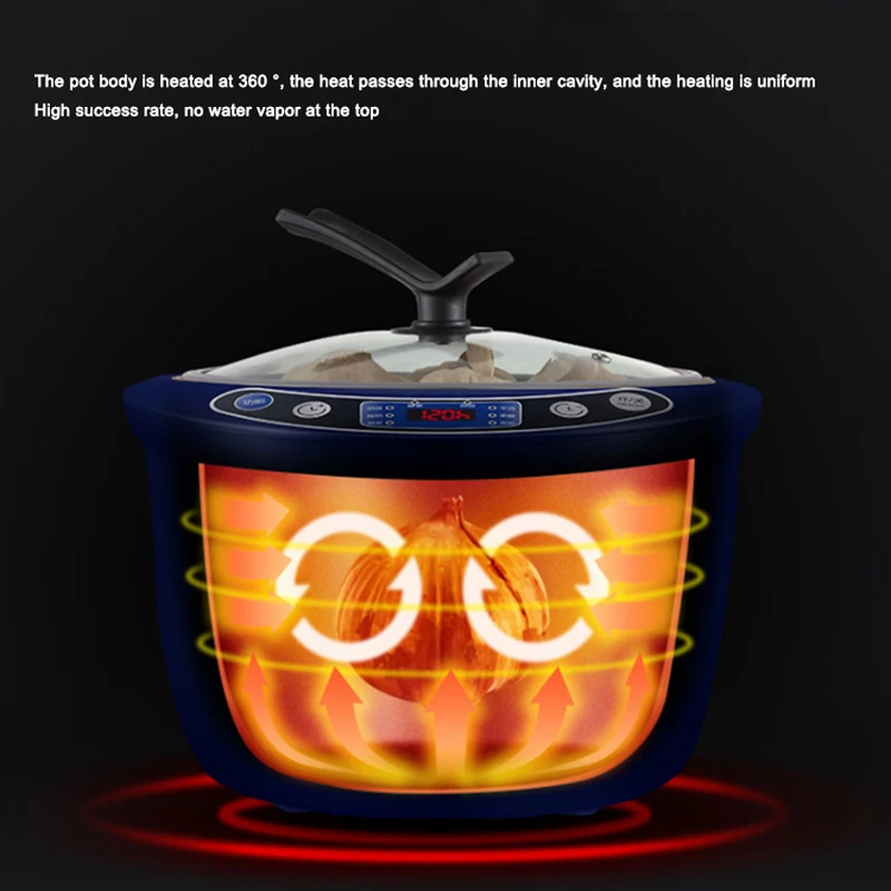 6L 110W Automatic Black garlic fermenter household DIY zymolysis pot maker 220V black garlic fermenting machine Energy saving