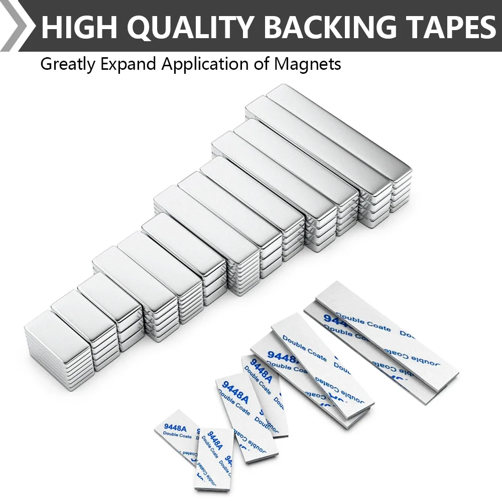 Neodymium Magnet Double-sided Adhesive Block NdfeB N35 Strong Permanent Refrigerator