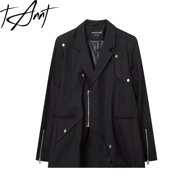 

Tannt Women Blazer Asymmetry Black Vintage Suit Coats Irregular Fashion Casual Oversize Winter Jacket Coats For Women 2023 New