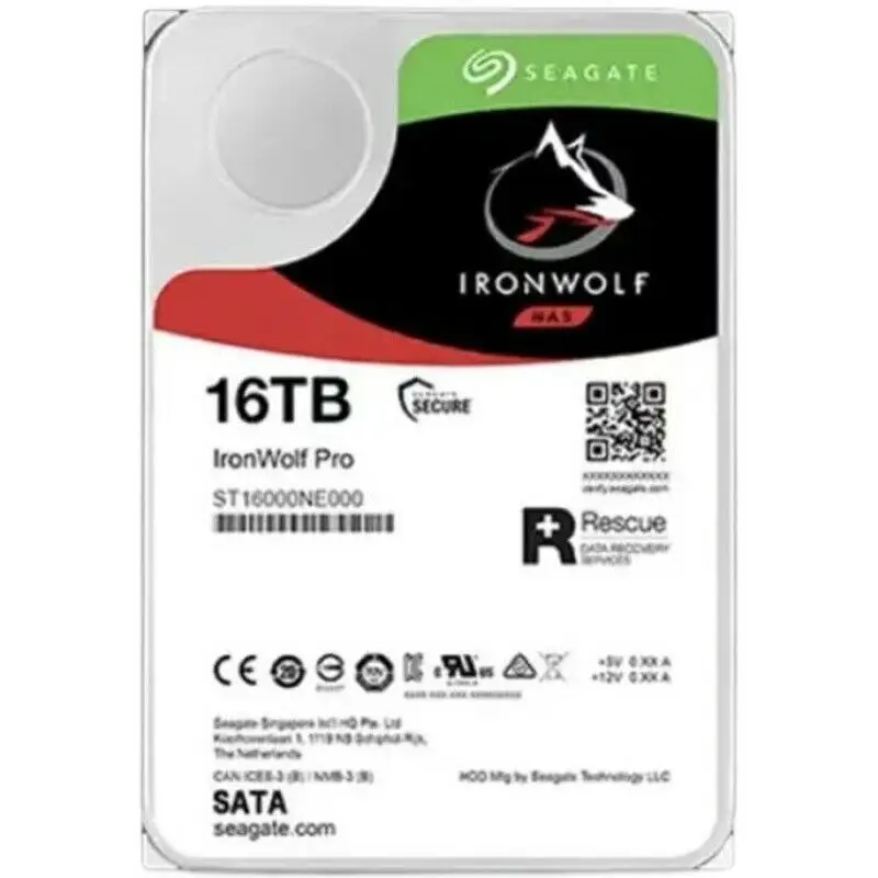 Внешний жесткий диск Seagate IronWolf Pro 16 ТБ, 7200 об/мин, 3,5 дюйма ...