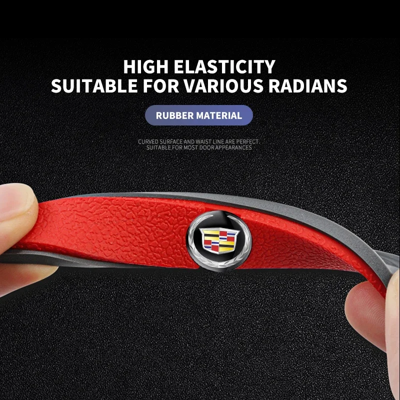 캐딜락 에스컬레이드 데빌 DTS ATS BLS CT4 CT6 CTS EXT SLR SRX XLR XT4용 4개 자동차 도어 범퍼 고무 충돌 방지 스티커