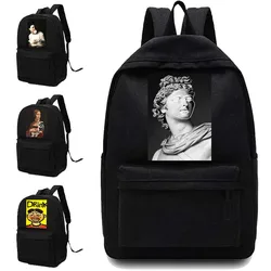 New Unisex Shoulders School Bag Canvas Women Backpacks Sport Bag Casual Funny Pattern Printed Backpack Designer Laptop Backpack