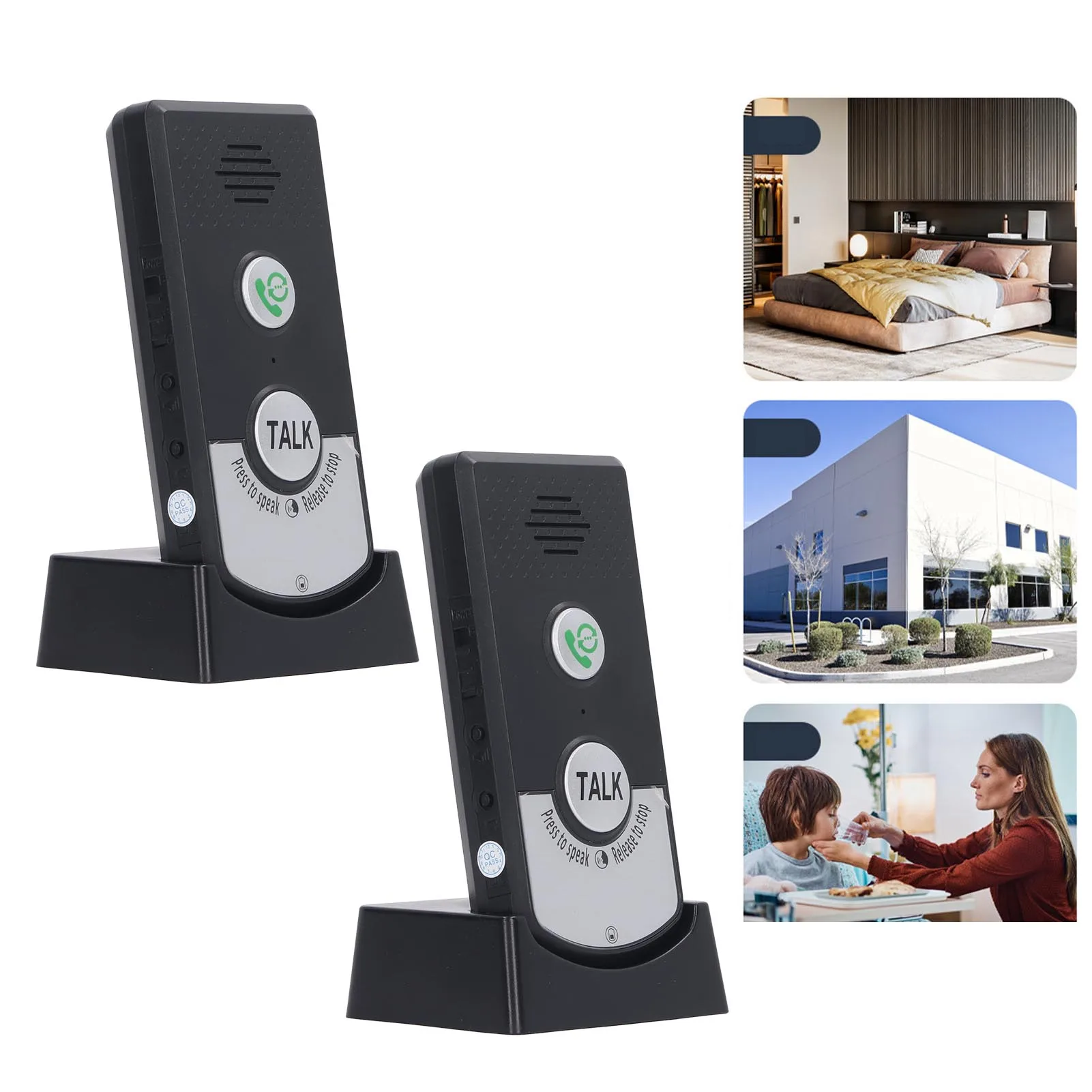 Wireless Intercom Doorbell H8 Two Way Voice Intercom Wireless Doorbell System Unit for Home Office