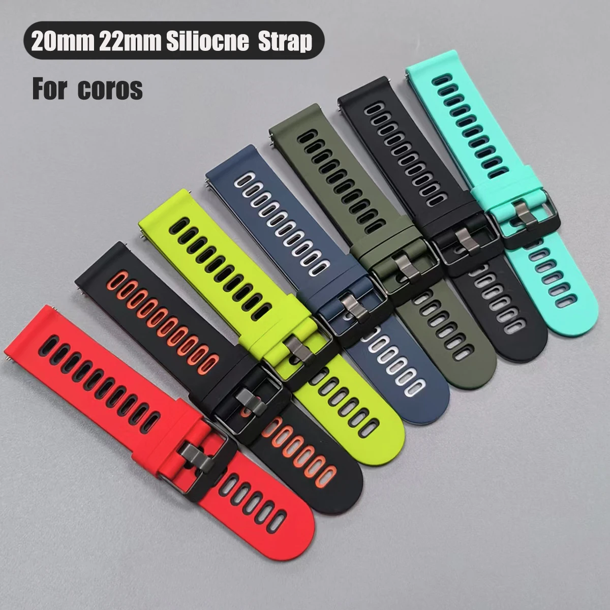 Enhanced Sports Silicone Watchband - 22mm - PACE 4 Series