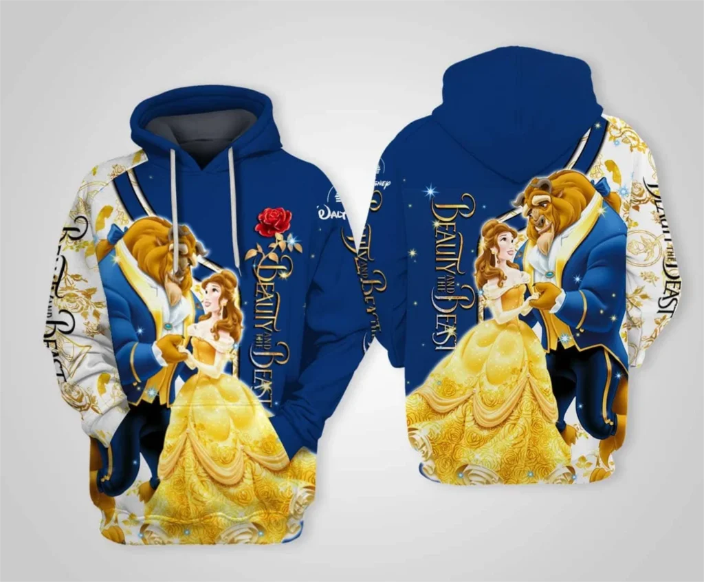 

Beauty And The Beast Movie Disney 3D Hoodie Fashion Casual 3D Hoodie Sweatshirt