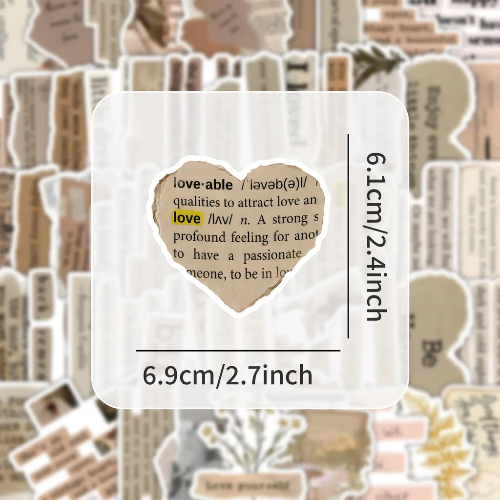 53-Piece Vintage Quote Stickers 4