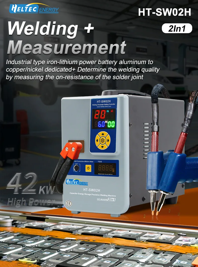 Heltec HT-SW02H 7000A Hochleistungs-LiFePO4-Batterie-Punktschweißgerät/42kW Kondensator-Energiespeicher-Punktschweißmaschine 0,5mm-0,6mm – Detail 2