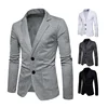 Wholesale Men's Casual Western-style Blazers Autumn New Solid Color Simple Lapel Two-piece Button Single Western Jacket 1