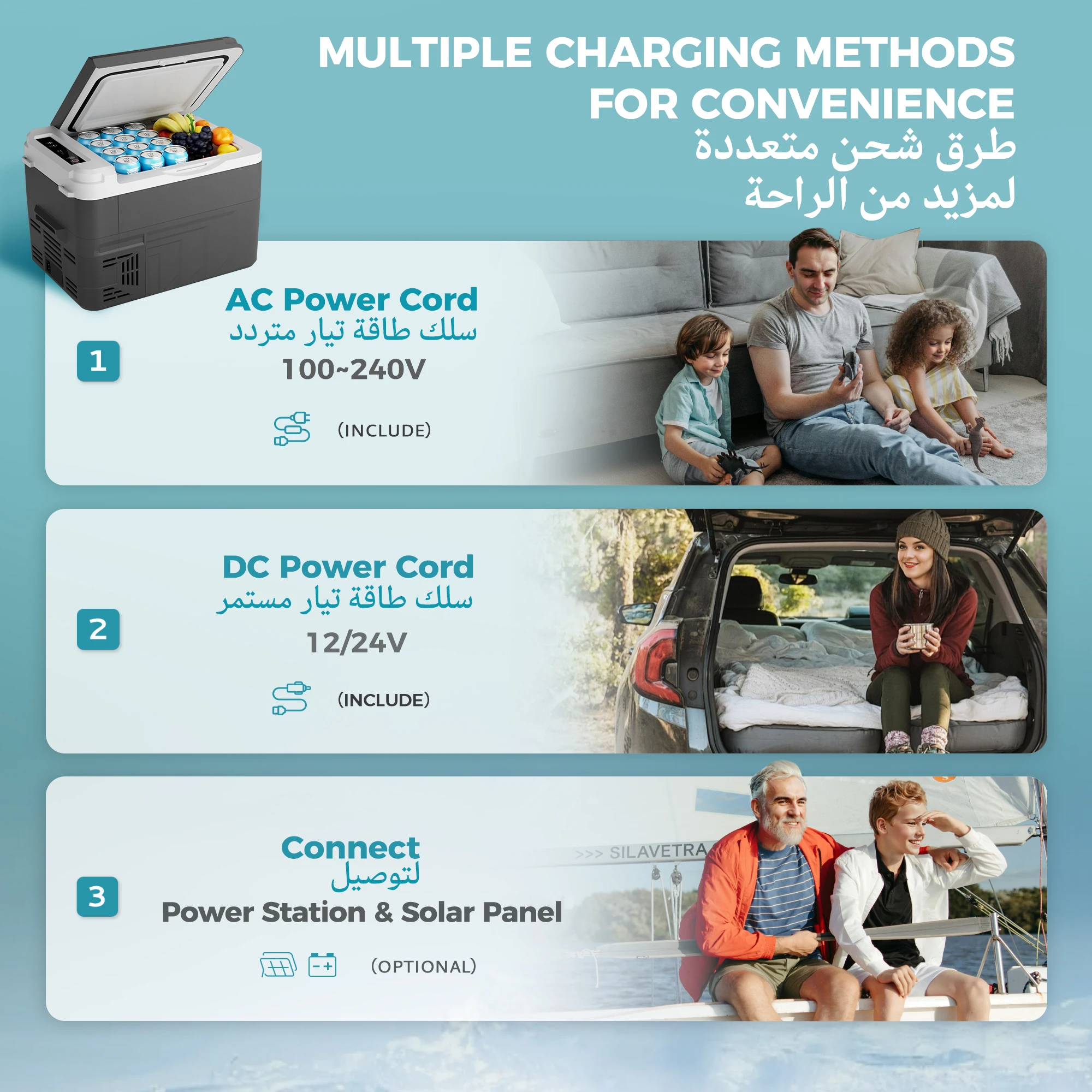 ثلاجة سيارة Euhomy ١٥ لتر تبريد عميق