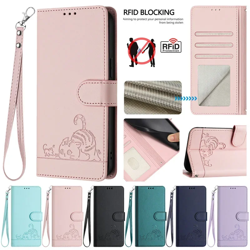 Luxury Leather Wallet Anti-Theft Flip Phone Cover Coque