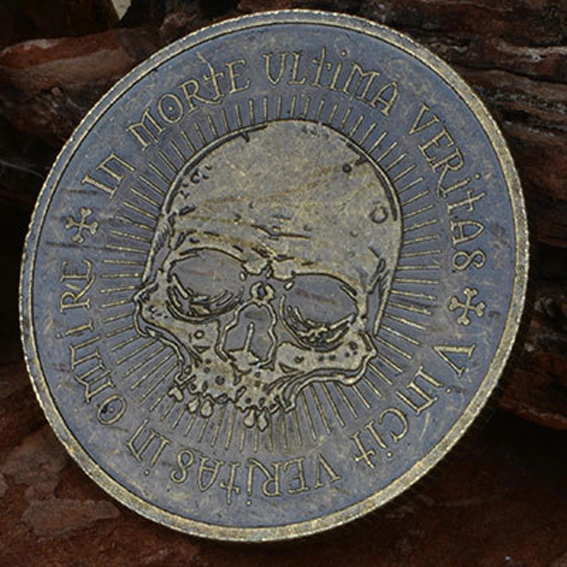 

Металлические монеты с изображением головы черепа диаметром 40 мм, магические реквизиты, подарок на день рождения, домашний декор, коллекционные предметы