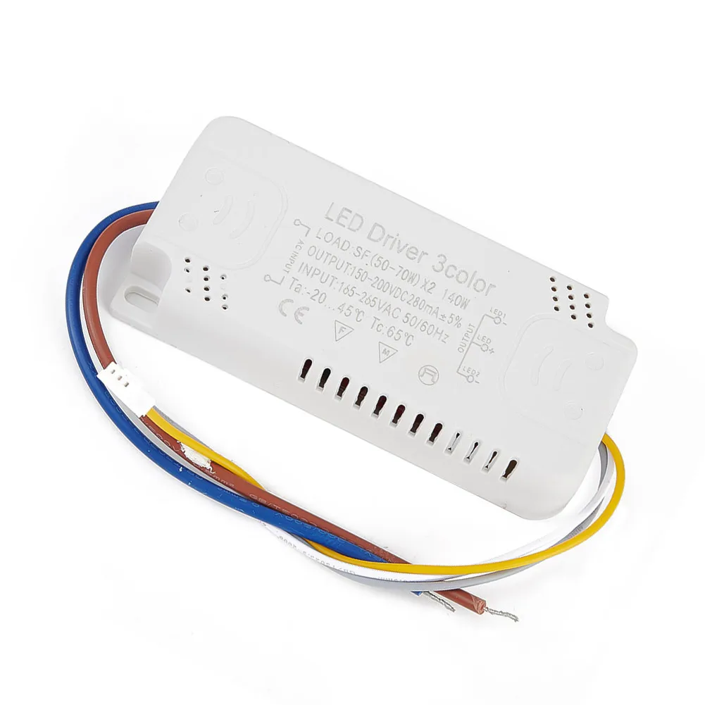 LED Driver 3color Adapter For LED Lighting Non-Isolating Transformer AC165-265V 8-24W 20-40W 30-50W 40-60W 50-70W LED Driver