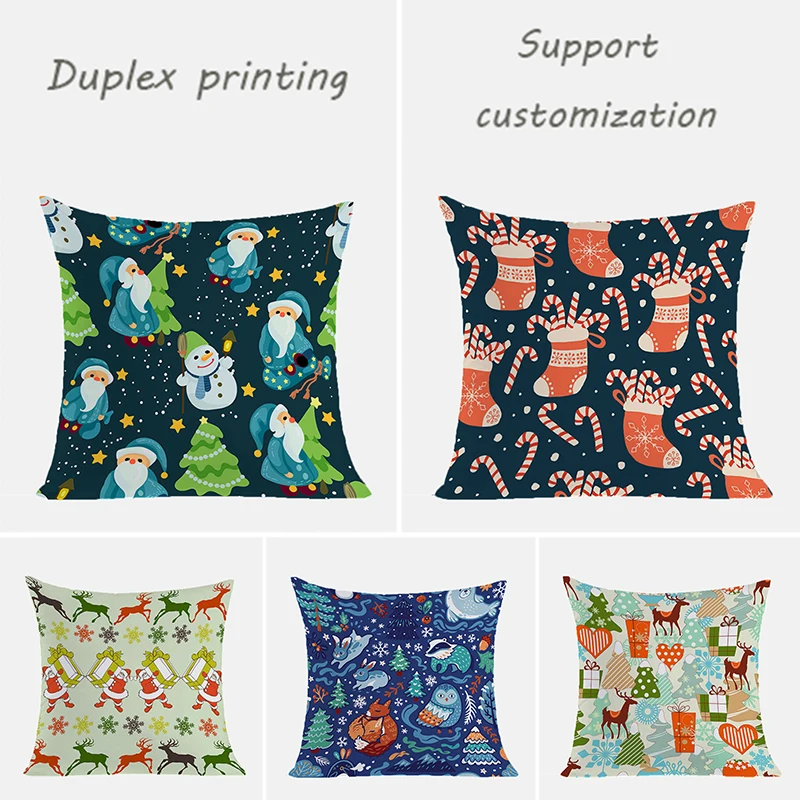 

Cushions Cover Christmas Duplex Printing Pillow Covers Decorative Pillowcase 40x40 Pillows Sofa Cushion 45*45 Pillowcases 45x45