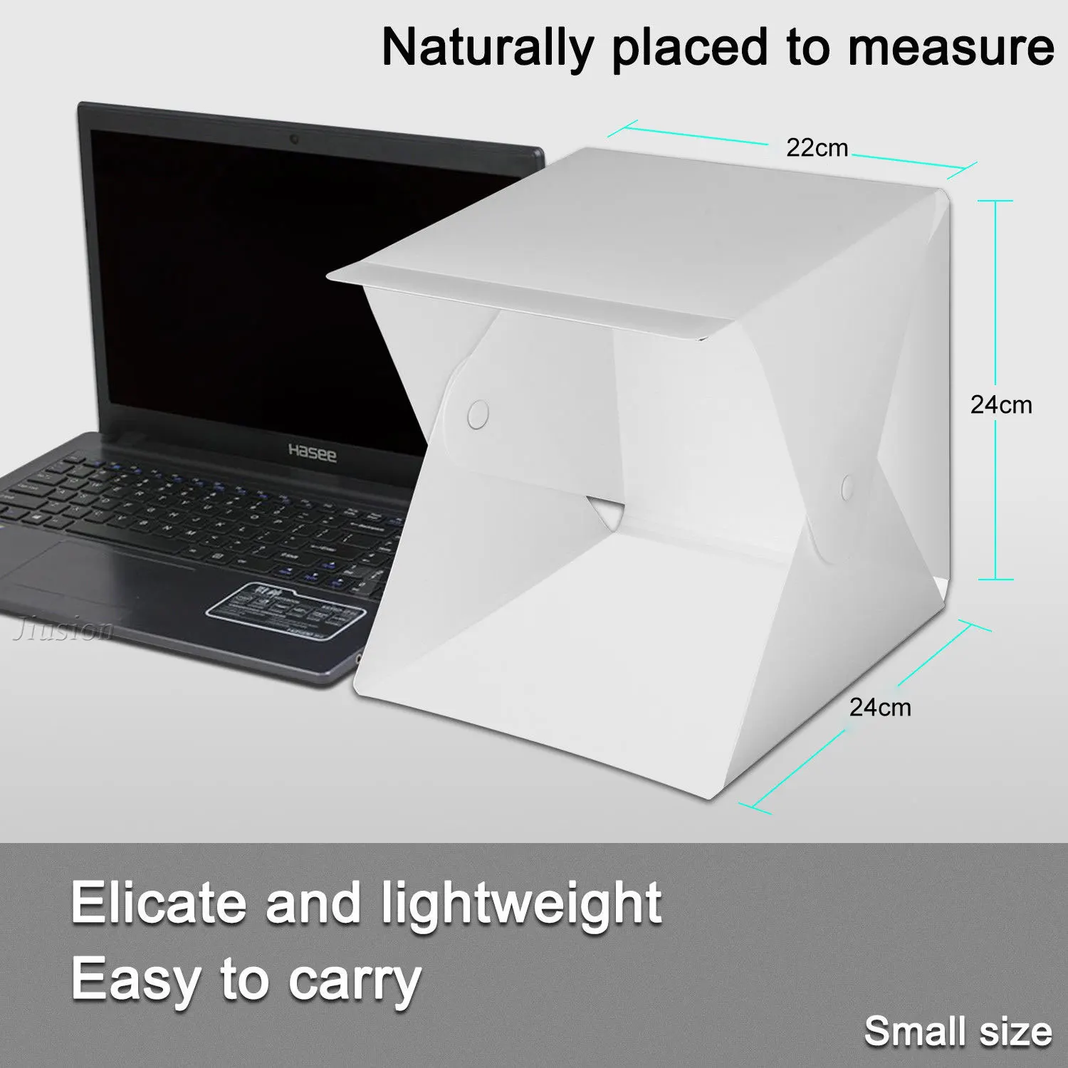 Portable Photo Studio Shooting Tent Foldable Built-in LED Light Box Softbox Kit with 2 Backdrops(White Black)for Photography