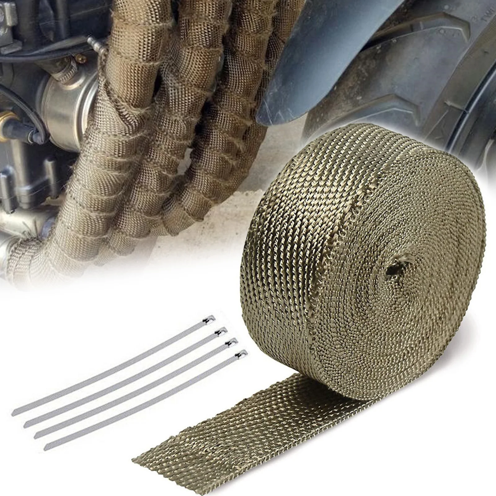 25MM 50MM Motorcycle Muffler Thermal Tape Exhaust Header Heat Wrap