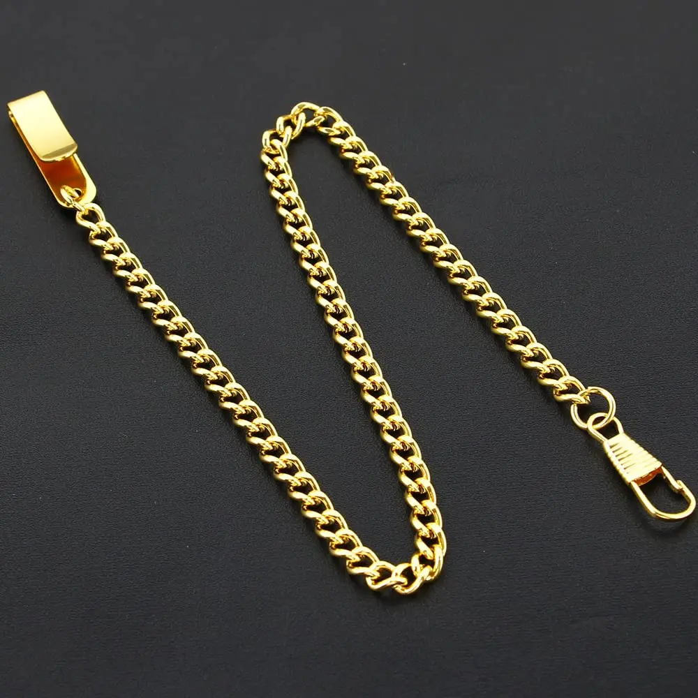 Clip Pocket Watch Chain Watch Twisted Thick Vintage Metal Alloy Chain Link Vest for Your Pocket