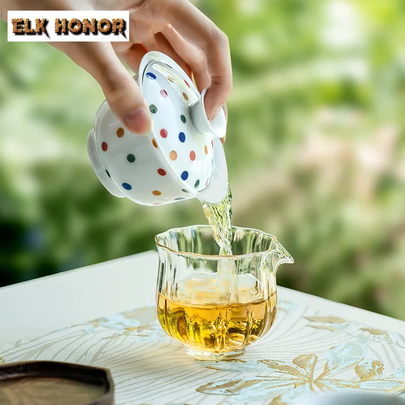 150ml Hand Drawn Wave Point Gaiwan Zen Ceramic Tea Tureen Tea Brewing Traditional Cover Bowl Maker Kung Fu Teaware Crafts