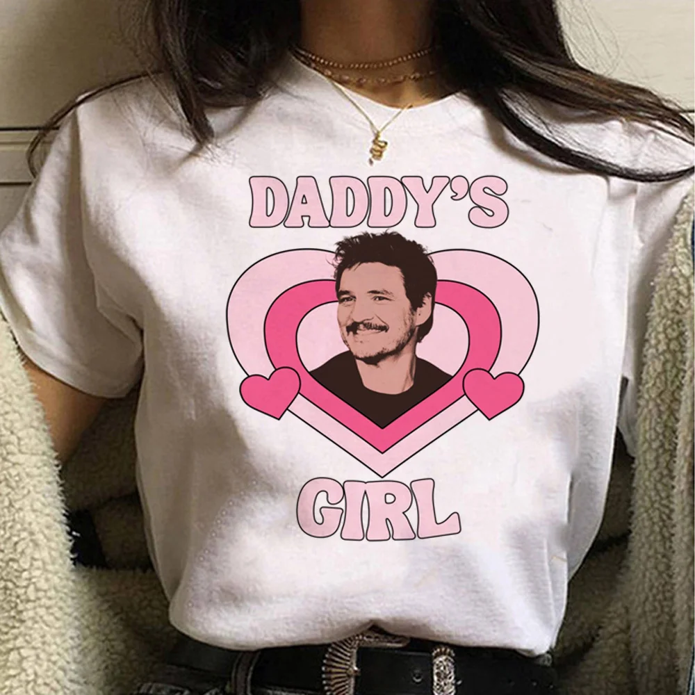 

Pedro Pascal t-shirts women anime designer graphic Tee girl 2000s comic funny clothes