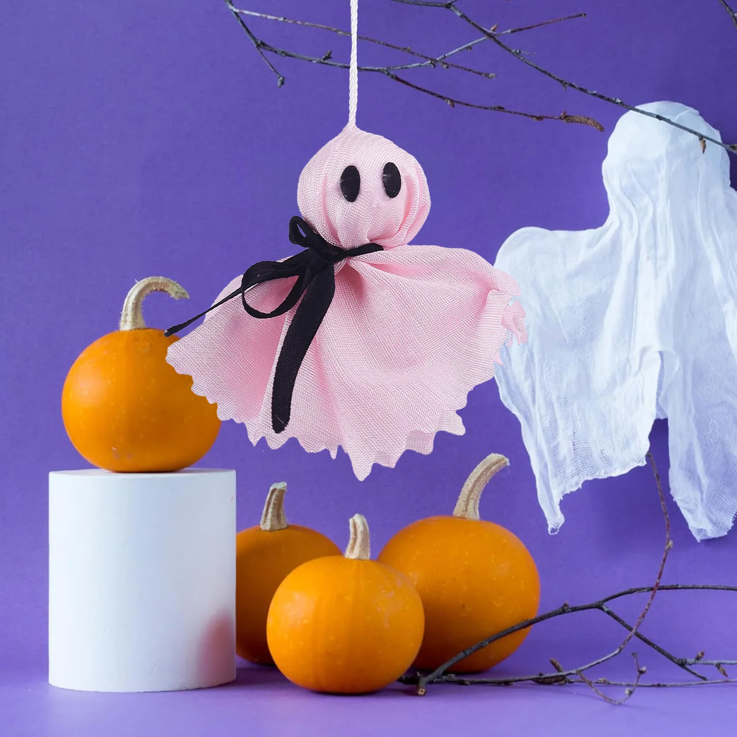 Cute Halloween Ghost Hanging Ornaments Rustic Cloth Ghosts Decor for Party Yard Tree
