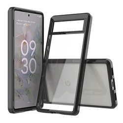 Hybrid Shockproof Cover Air Cushion Bag Case With Acrylic Crystal Clear Hard Back Shell For Google Pixel 6a / Pixel 6 Pro Cases