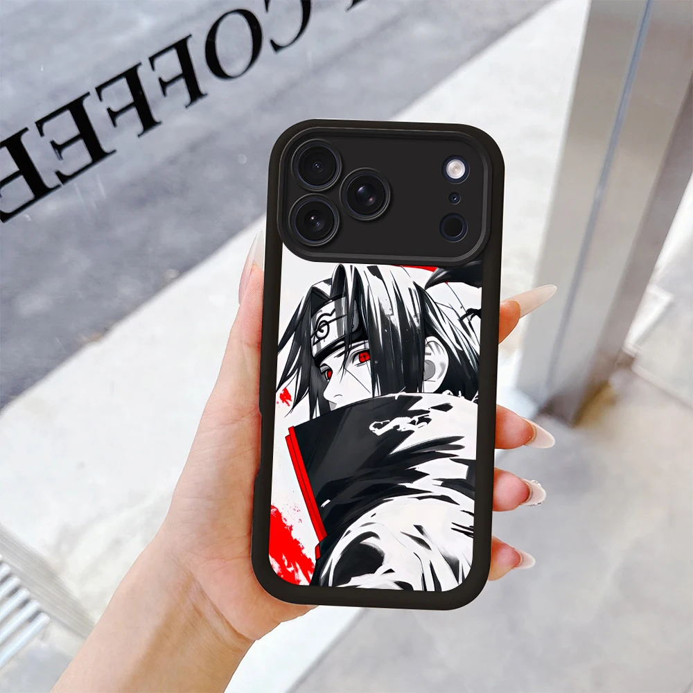 NARUTO Itachi Uchiha Black Soft Shell Phone Case with Lens Protection