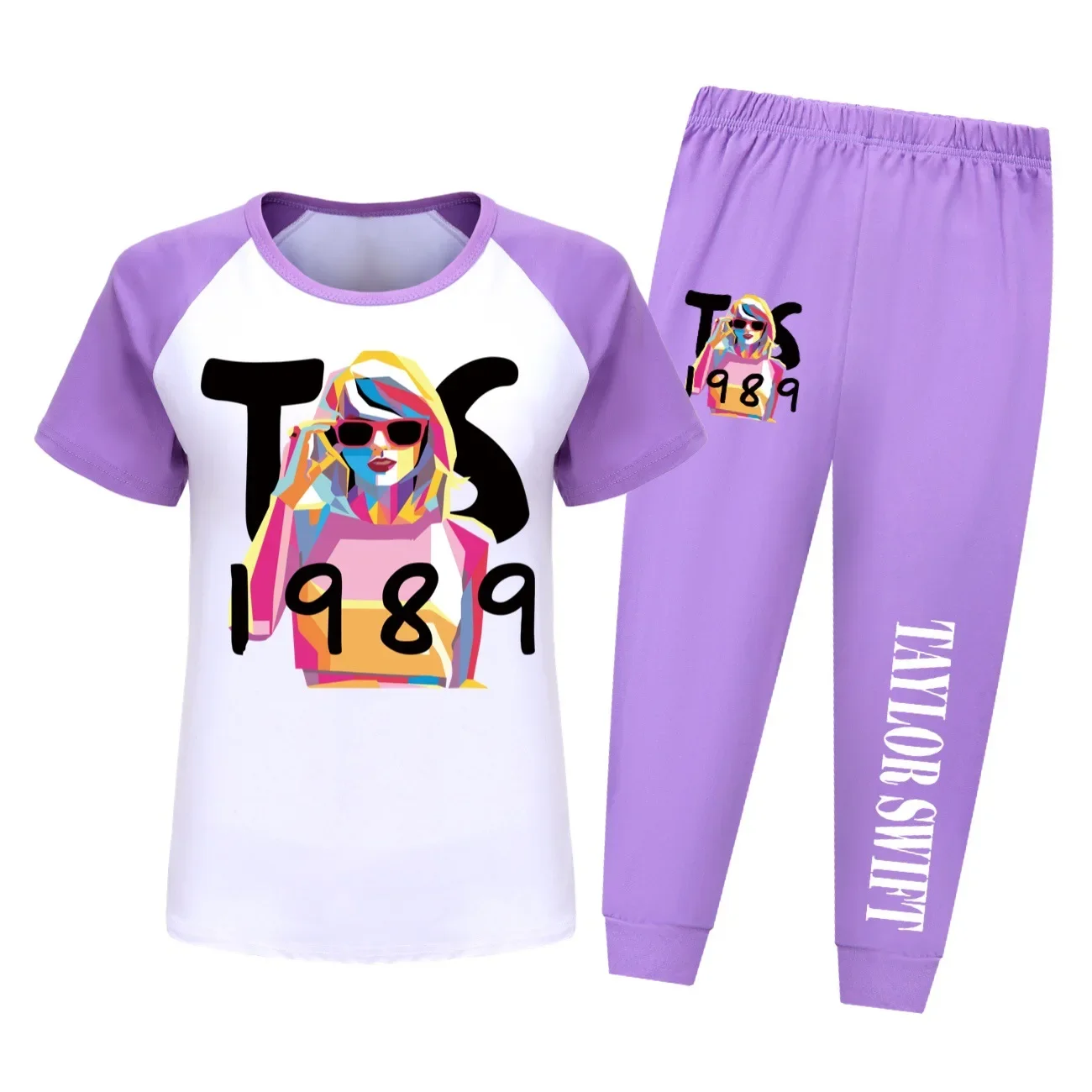 

2024 летний комплект детской одежды taygswift, футболка с коротким рукавом и штаны для маленьких девочек и мальчиков, комплект детской одежды, Повседневная Удобная одежда