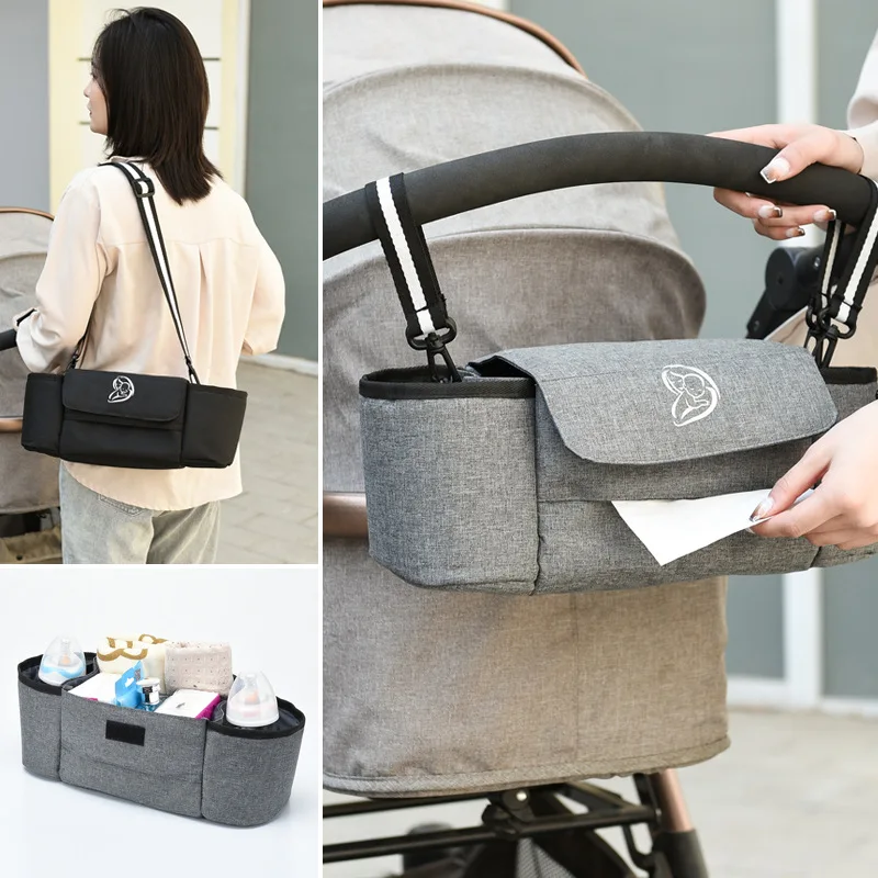 Stroller Organizer Bags Mummy Large Capacity Travel Hanging Bag Bottle Holder Pram Diaper Bag Baby Stroller Accessories Babycare