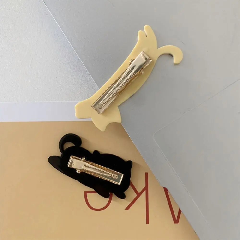 Kawali Cartoon Cat Hair Clip Pet Acrylic Acetic Acid Hair Clip Side Clip Korean Style Cat Duckbill Clip Ladies