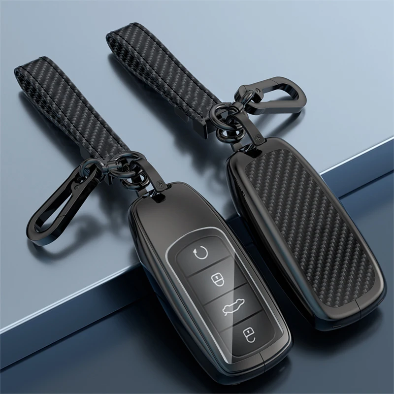 

carbon Zinc Alloy Car Key Case Cover For Chery Tiggo 8 PLUS 8 Pro 7 Pro Arrizo 5 PLUS 2021 Car Holder Bag Styling Accessories