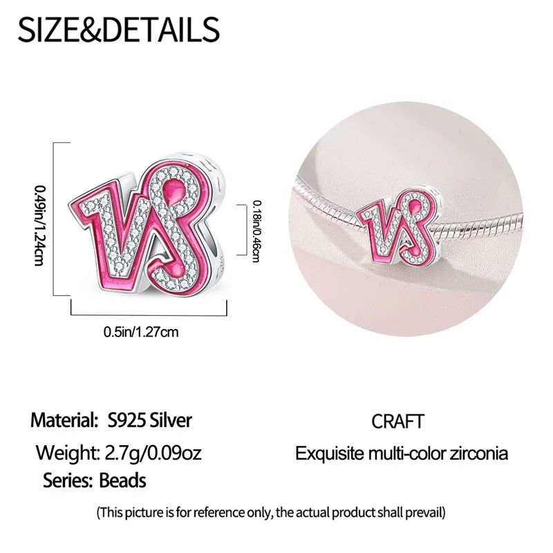Neue Original 100 % 925 Sterling Silber Zwölf Konstellationen Serie Rosa Charms Perlen Fit Qikaola Armbänder DIY Geburtstag Schmuck – Detail 40
